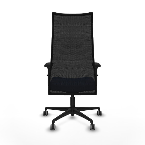 Albacete malla sincro malla negra bali azul marino brazos 2D base nailon ruedas 65mm engomadas