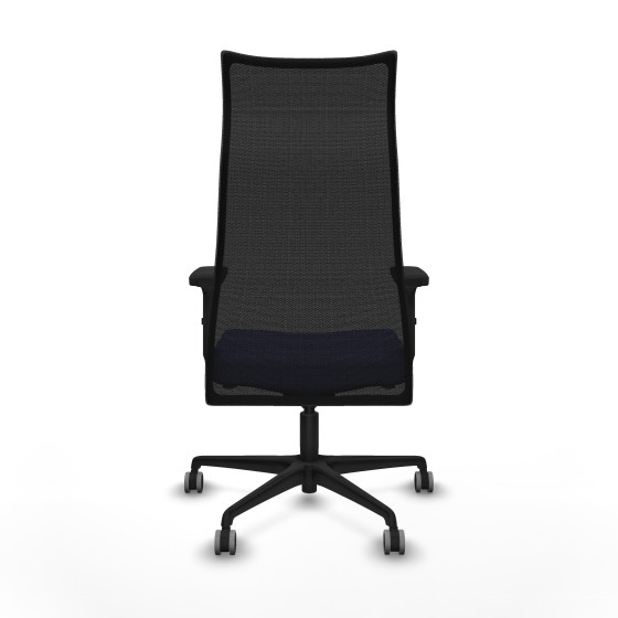 Albacete malla sincro malla negra bali azul claro brazos 2D base nailon ruedas 65mm engomadas
