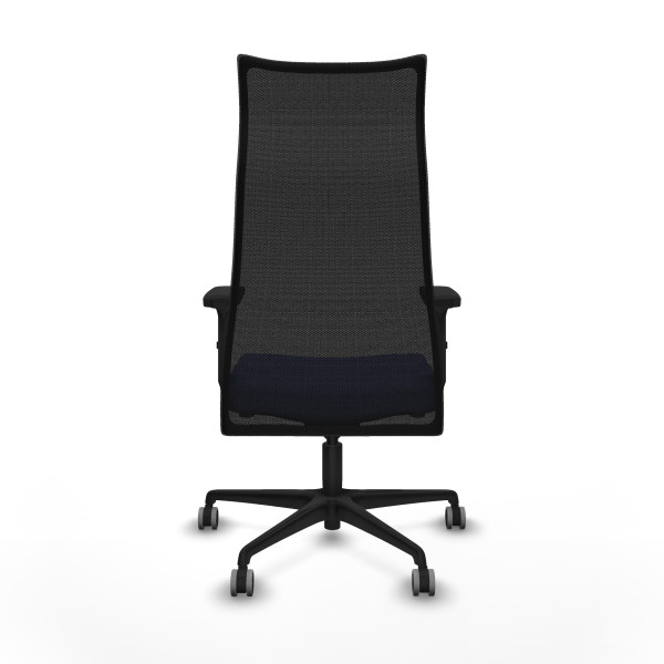 Albacete malla sincro malla negra bali azul claro brazos 2D base nailon ruedas 65mm engomadas