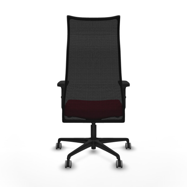 Albacete malla sincro malla negra bali rojo brazos 2D base nailon ruedas 65mm engomadas