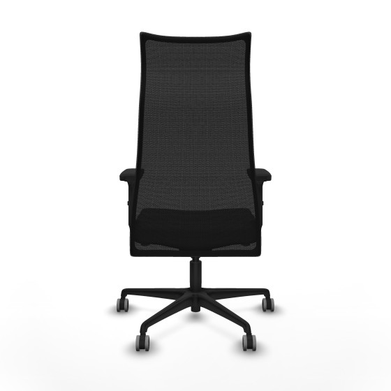 Albacete malla sincro malla negra bali gris oscuro brazos 2D base nailon ruedas 65mm engomadas