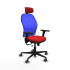 Jorquera traslack malla azul similpiel rojo brazos 3D base nailon cabecero 2D ruedas 65mm engomada