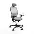 Jorquera traslack malla blanca similpiel gris claro brazos 3D base nailon cabecero 2D ruedas 65mm engomada