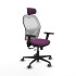 Jorquera traslack malla blanca similpiel morado brazos 3D base nailon cabecero 2D ruedas 65mm engomada