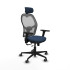 Jorquera traslack malla gris similpiel azul marino brazos 3D base nailon cabecero 2D ruedas 65mm engomada