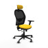 Jorquera traslack malla negra similpiel amarillo brazos 3D base nailon cabecero 2D ruedas 65mm engomada