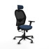 Jorquera traslack malla negra similpiel azul marino brazos 3D base nailon cabecero 2D ruedas 65mm engomada