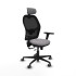 Jorquera traslack malla negra similpiel gris brazos 3D base nailon cabecero 2D ruedas 65mm engomada