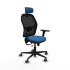 Jorquera traslack malla negra similpiel azul claro brazos 3D base nailon cabecero 2D ruedas 65mm engomada