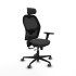 Jorquera traslack malla negra similpiel gris oscuro brazos 3D base nailon cabecero 2D ruedas 65mm engomada