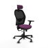 Jorquera traslack malla negra similpiel morado brazos 3D base nailon cabecero 2D ruedas 65mm engomada