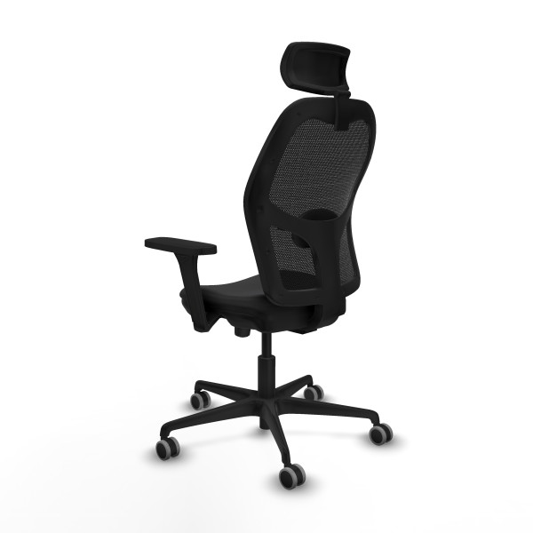 Jorquera traslack malla negra similpiel negro brazos 3D base nailon cabecero 2D ruedas 65mm engomada