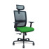 Silla Haches traslack malla negra asiento bali verde brazos 2D ruedas 65mm cabecero regulable