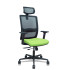 Silla Haches traslack malla negra asiento bali pistacho brazos 2D ruedas 65mm cabecero regulable
