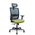 Silla Haches traslack malla negra asiento bali verde oliva brazos 2D ruedas 65mm cabecero regulable