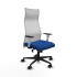 Albacete malla sincro malla blanca similpiel azul brazos blancos base nailon ruedas 65 mm nailon