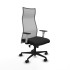 Albacete malla sincro malla gris similpiel negro brazos blancos base nailon ruedas 65 mm nailon