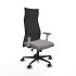 Albacete malla sincro malla negra similpiel gris brazos blancos base nailon ruedas 65 mm nailon