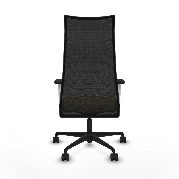 Albacete malla sincro malla negra similpiel crema brazos blancos base nailon ruedas 65 mm nailon