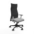 Albacete malla sincro malla negra similpiel gris claro brazos blancos base nailon ruedas 65 mm nailon
