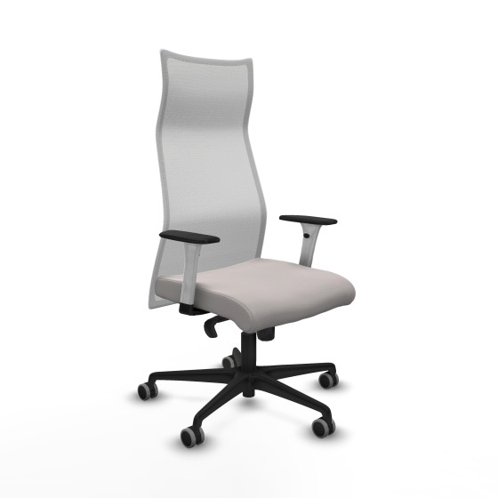Albacete malla sincro malla blanca similpiel blanco brazos blancos base nailon ruedas 65mm engomadas