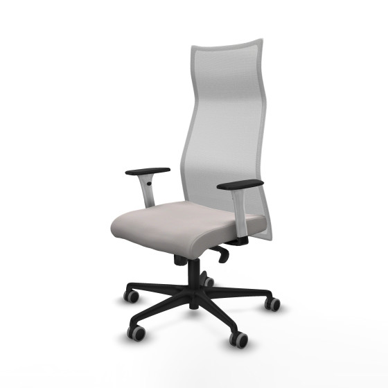 Albacete malla sincro malla blanca similpiel blanco brazos blancos base nailon ruedas 65mm engomadas