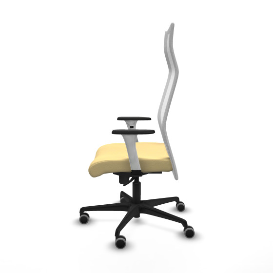 Albacete malla sincro malla blanca similpiel crema brazos blancos base nailon ruedas 65mm engomadas