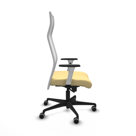 Albacete malla sincro malla blanca similpiel crema brazos blancos base nailon ruedas 65mm engomadas