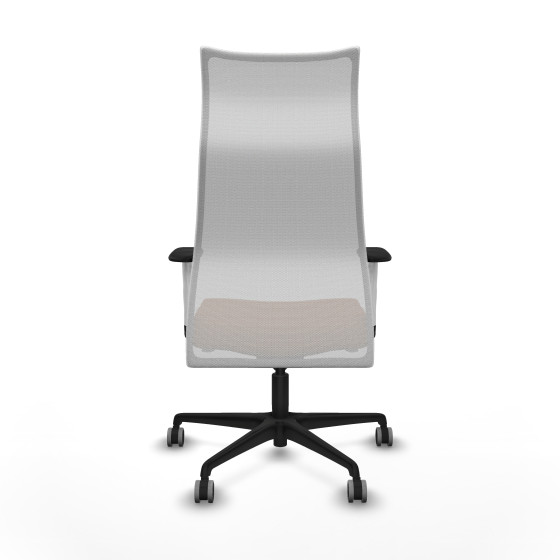 Albacete malla sincro malla blanca similpiel marrón brazos blancos base nailon ruedas 65mm engomadas