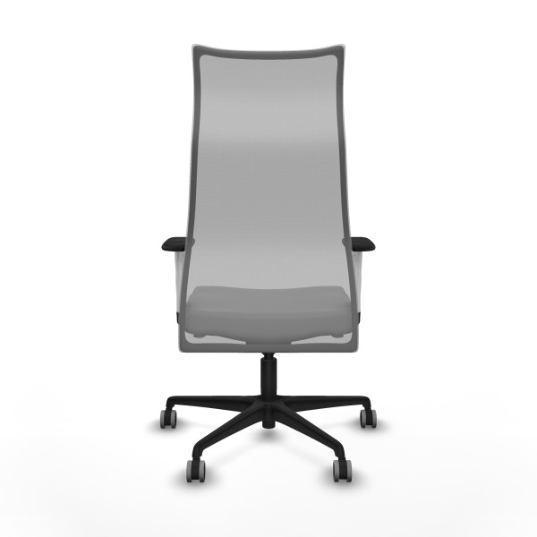Albacete malla sincro malla gris similpiel gris brazos blancos base nailon ruedas 65mm engomadas