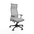 Albacete malla sincro malla gris similpiel gris claro brazos blancos base nailon ruedas 65mm engomadas