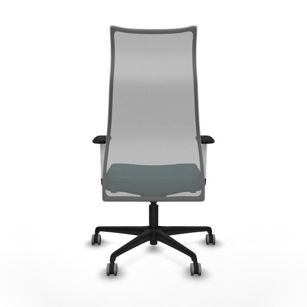 Albacete malla sincro malla gris similpiel verde botella brazos blancos base nailon ruedas 65mm engomadas