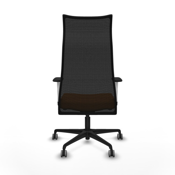 Albacete malla sincro malla negra similpiel naranja brazos blancos base nailon ruedas 65mm engomadas