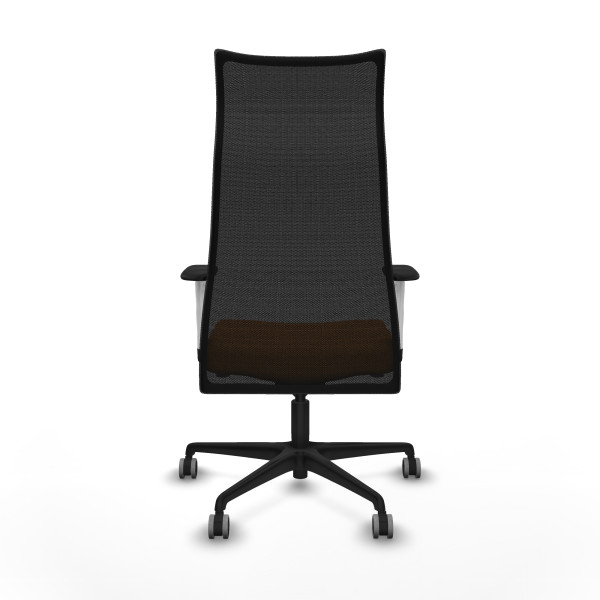 Albacete malla sincro malla negra similpiel naranja brazos blancos base nailon ruedas 65mm engomadas