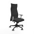 Albacete malla sincro malla negra similpiel gris oscuro brazos blancos base nailon ruedas 65mm engomadas