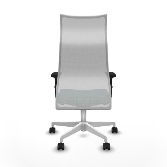 Albacete malla sincro malla blanca similpiel verde botella brazos 2D base blanca ruedas 65 mm nailon
