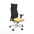 Albacete malla sincro malla negra similpiel crema brazos 2D base blanca ruedas 65 mm nailon