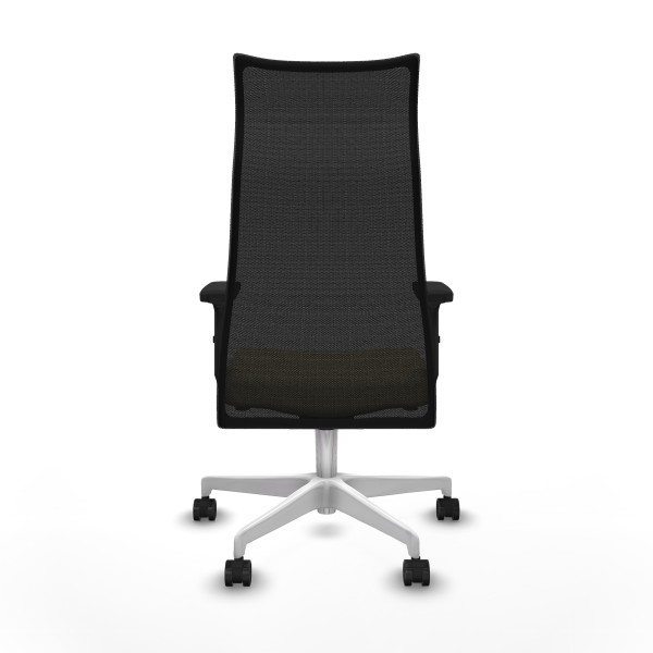 Albacete malla sincro malla negra similpiel crema brazos 2D base blanca ruedas 65 mm nailon