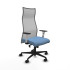 Albacete malla sincro malla gris bali azul cielo brazos blancos base nailon ruedas 65 mm nailon