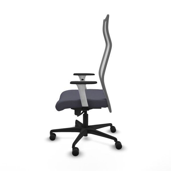 Albacete malla sincro malla gris bali gris oscuro brazos blancos base nailon ruedas 65 mm nailon