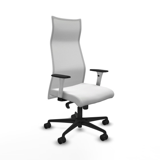 Albacete malla sincro malla blanca bali blanco brazos blancos base nailon ruedas 65 mm nailon