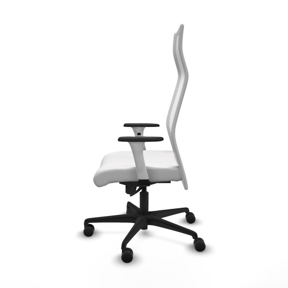 Albacete malla sincro malla blanca bali blanco brazos blancos base nailon ruedas 65 mm nailon