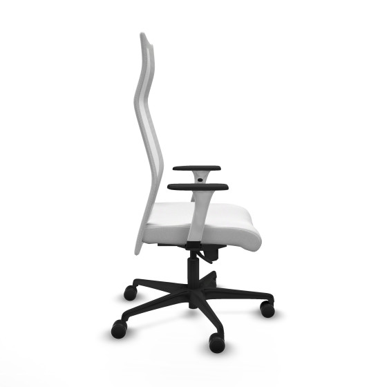 Albacete malla sincro malla blanca bali blanco brazos blancos base nailon ruedas 65 mm nailon