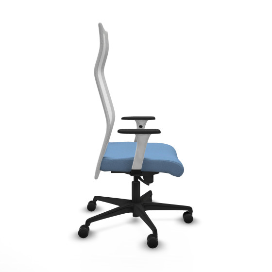 Albacete malla sincro malla blanca bali azul cielo brazos blancos base nailon ruedas 65 mm nailon