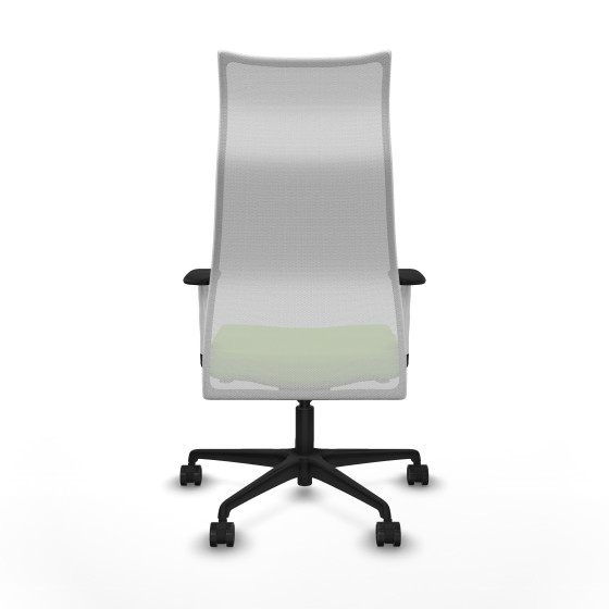 Albacete malla sincro malla blanca bali pistacho brazos blancos base nailon ruedas 65 mm nailon