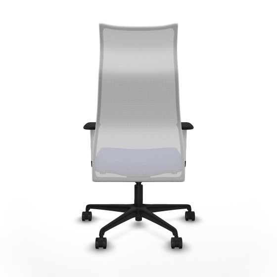 Albacete malla sincro malla blanca bali azul claro brazos blancos base nailon ruedas 65 mm nailon