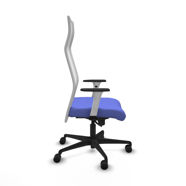 Albacete malla sincro malla blanca bali azul claro brazos blancos base nailon ruedas 65 mm nailon