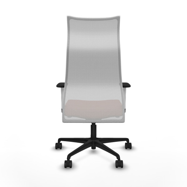 Albacete malla sincro malla blanca bali marrón brazos blancos base nailon ruedas 65 mm nailon