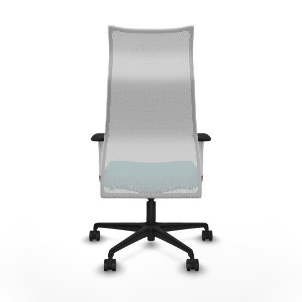 Albacete malla sincro malla blanca bali turquesa brazos blancos base nailon ruedas 65 mm nailon