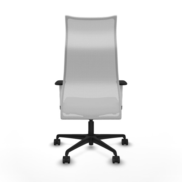 Albacete malla sincro malla blanca bali gris claro brazos blancos base nailon ruedas 65 mm nailon